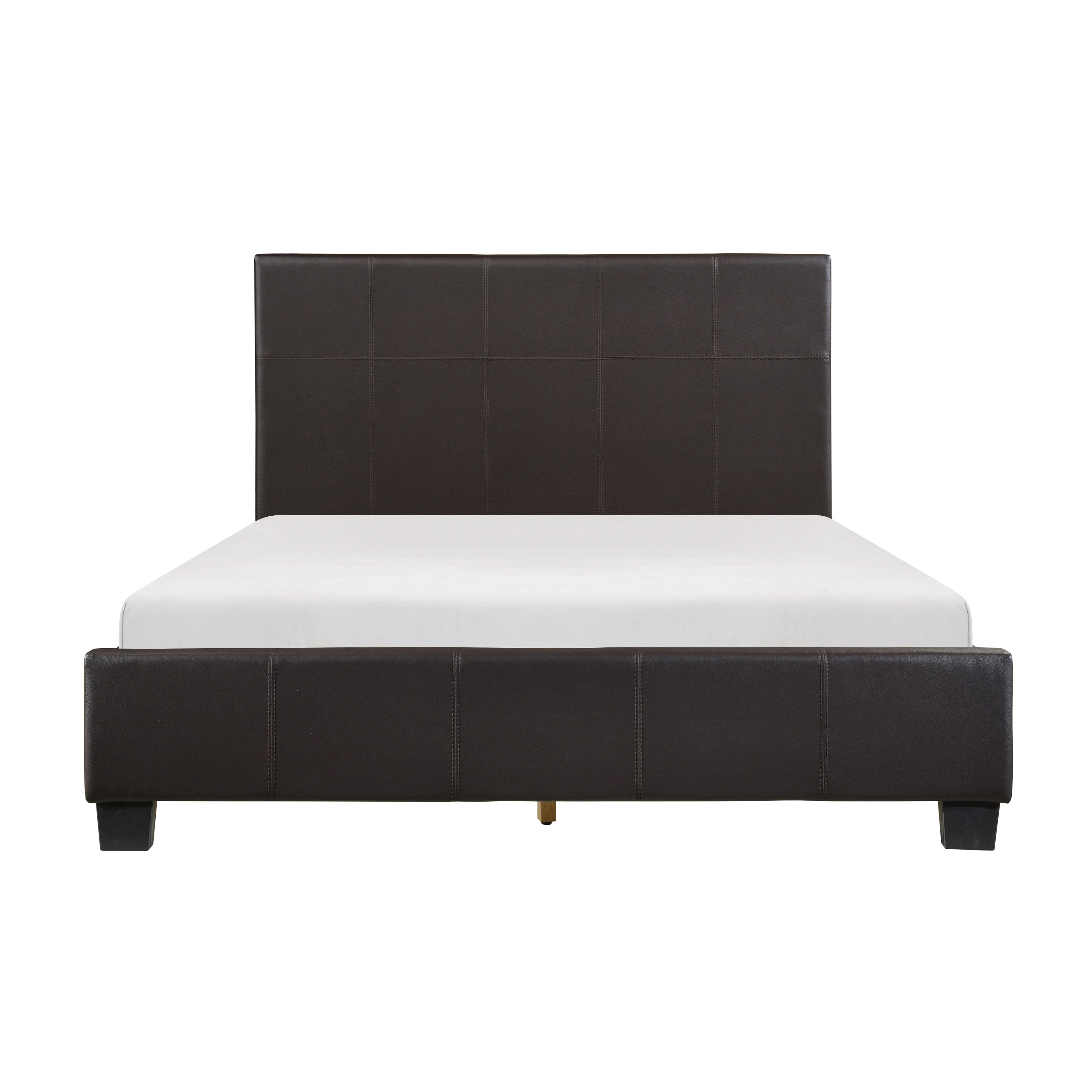 Lorenzi Dark Brown Upholstered Platform Youth Bedroom Set - SET | 2220DBR-5 | 2220DBR-6 | 2220DBR-4 | 2220DBR-9 | 2220FDBR-1 | 2220FDBR-3 - Bien Home Furniture &amp; Electronics