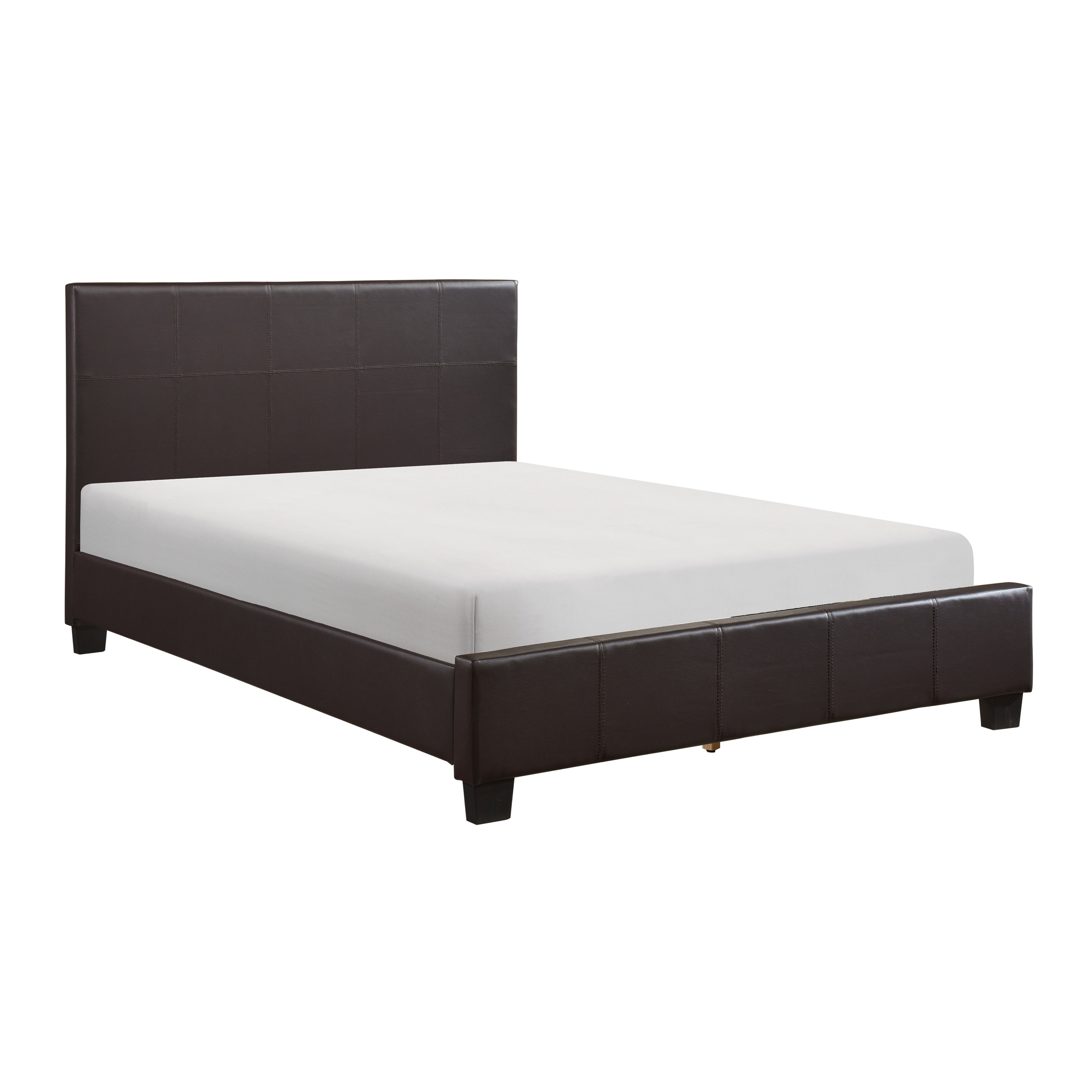 Lorenzi Dark Brown Upholstered Platform Youth Bedroom Set - SET | 2220DBR-5 | 2220DBR-6 | 2220DBR-4 | 2220DBR-9 | 2220FDBR-1 | 2220FDBR-3 - Bien Home Furniture &amp; Electronics