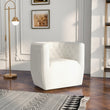 Lotte Cream Boucle Swivel Accent Chair - MDM01808 - Bien Home Furniture & Electronics