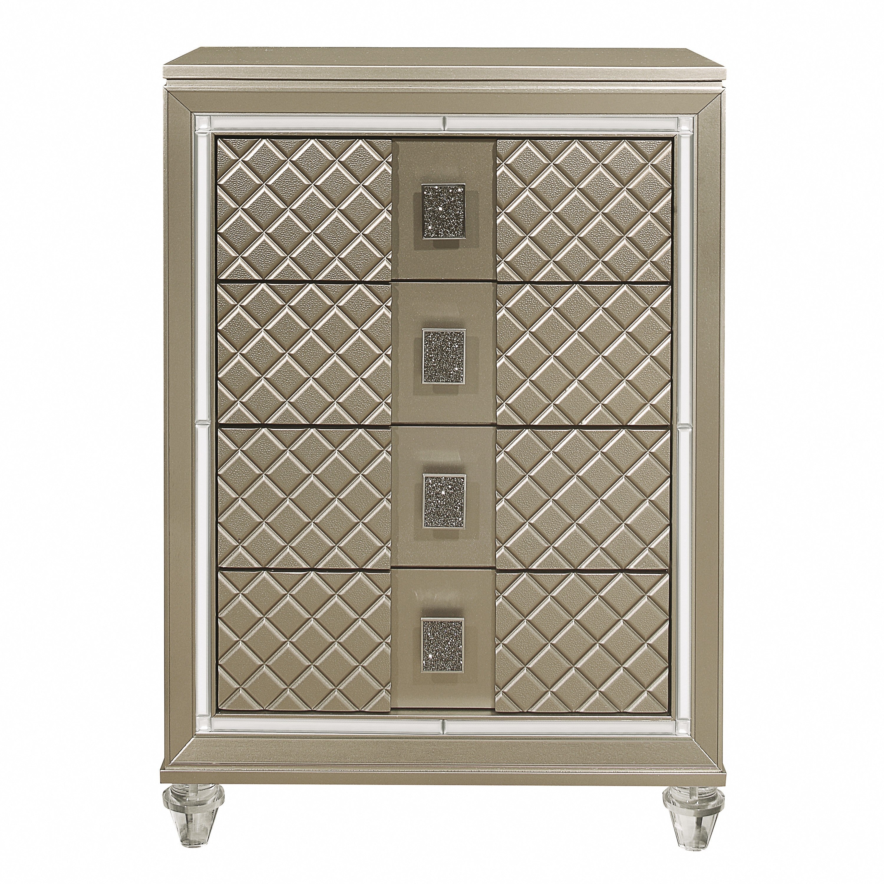 Loudon Champagne Metallic Youth Chest - B1515-9 - Bien Home Furniture & Electronics