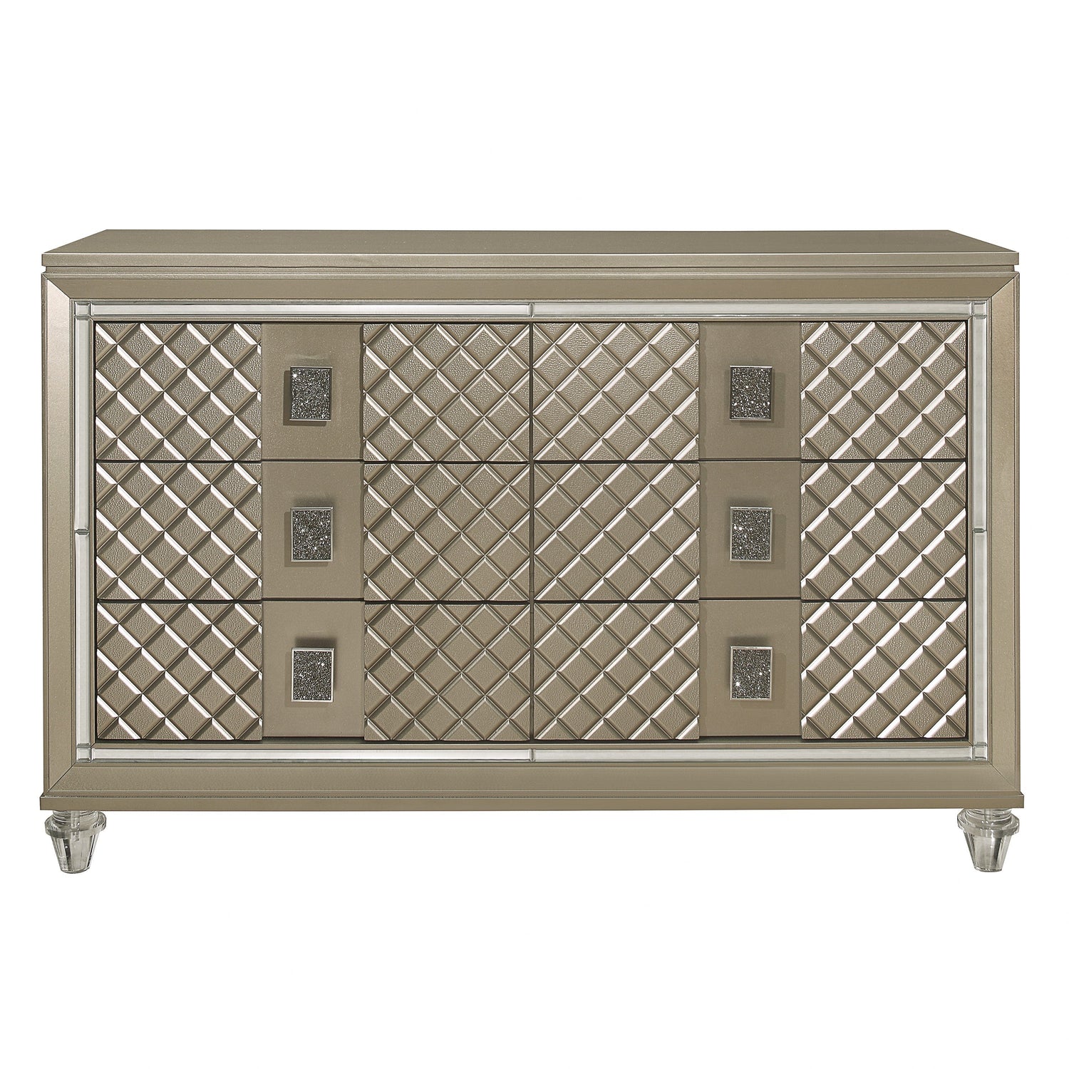Loudon Champagne Metallic Youth Dresser - B1515-5 - Bien Home Furniture & Electronics