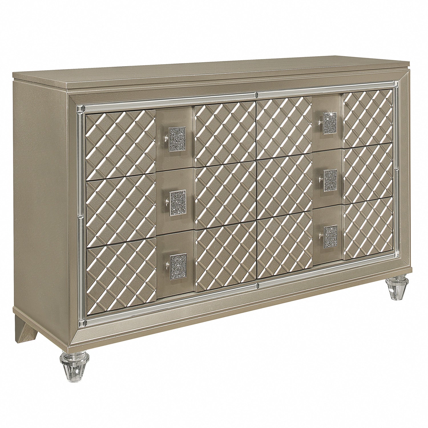 Loudon Champagne Metallic Youth Dresser - B1515-5 - Bien Home Furniture & Electronics