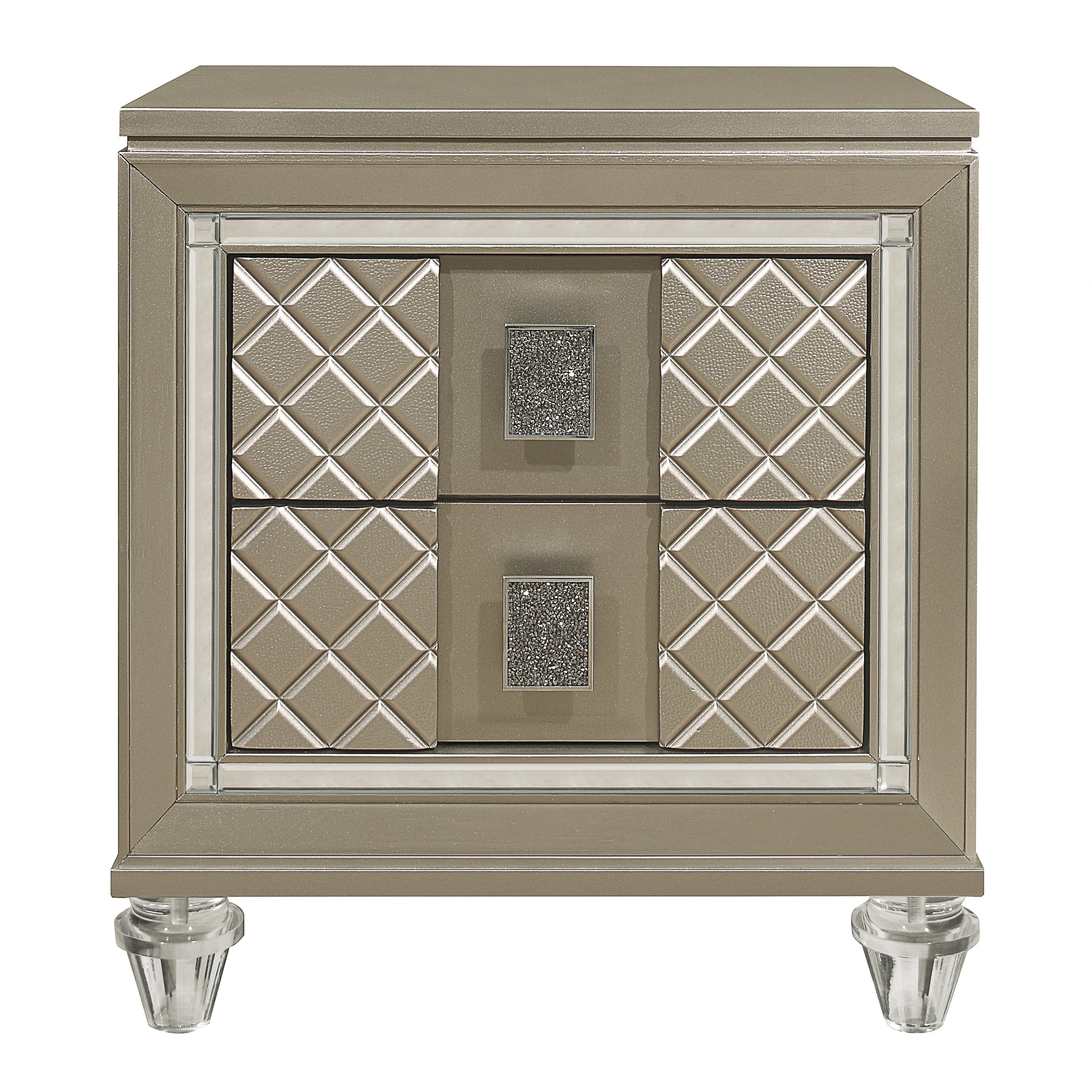 Loudon Champagne Metallic Youth Nightstand - B1515-4 - Bien Home Furniture & Electronics