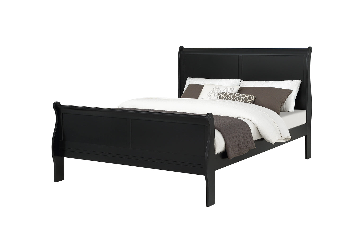 Louis Philip Black Sleigh Youth Bedroom Set - SET | B3950-F-HBFB | B3950-F-RAIL | B3950-1 | B3950-11 - Bien Home Furniture & Electronics