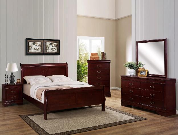 Louis Philip Cherry Mirror (Mirror Only) - B3800-11 - Bien Home Furniture & Electronics