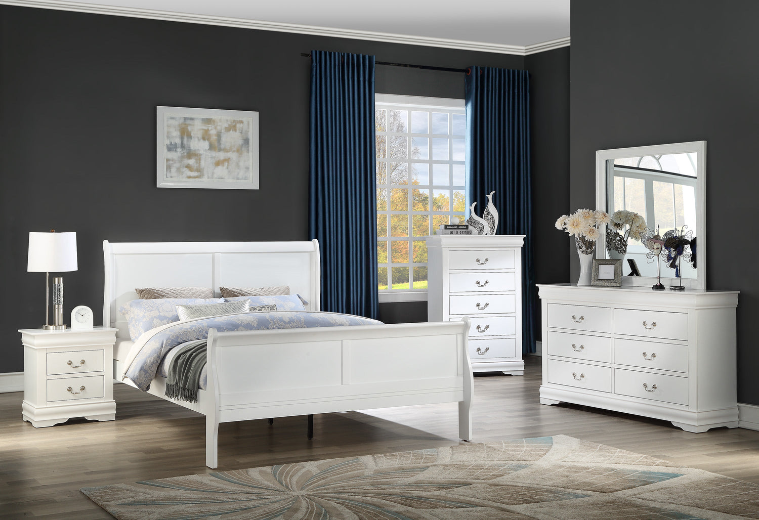 Louis Philip White Nightstand - B3650-2 - Bien Home Furniture & Electronics