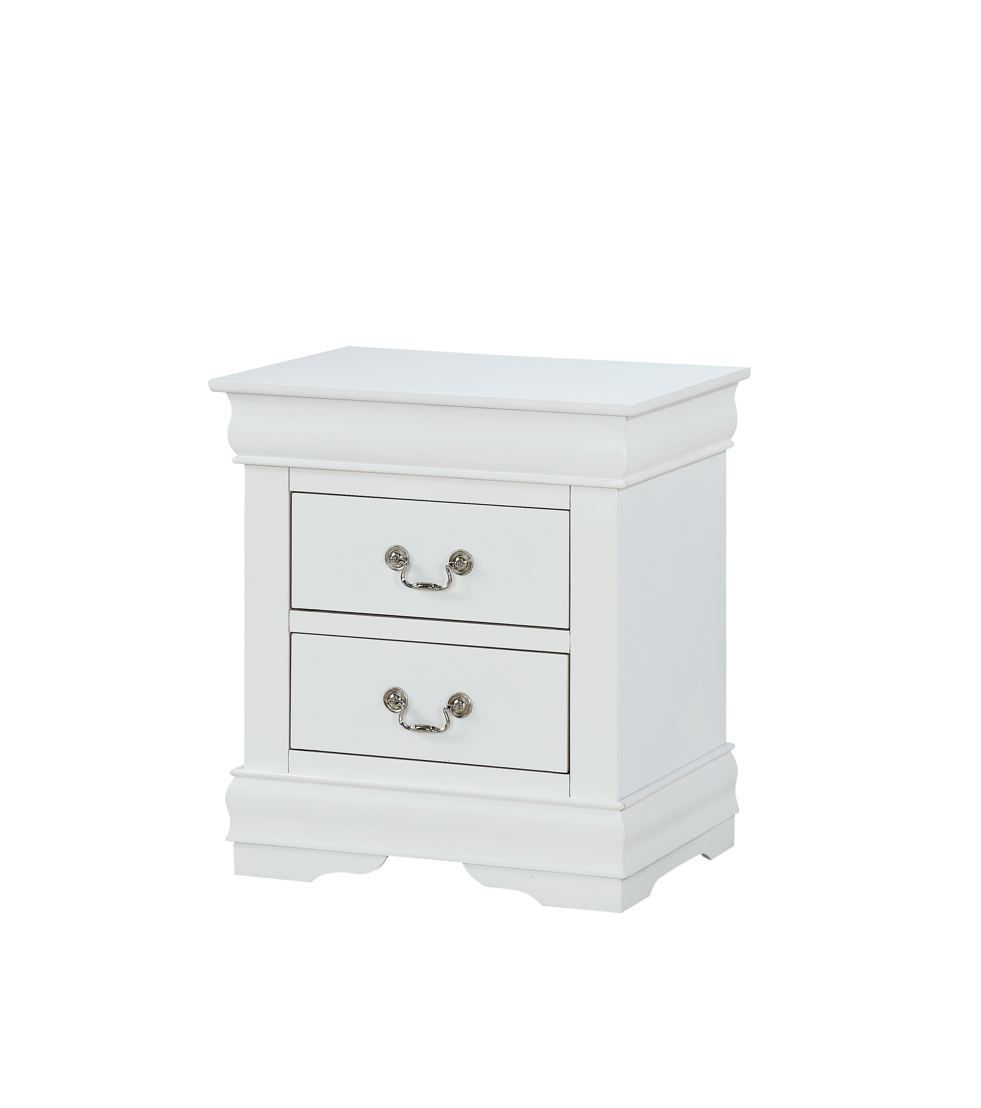 Louis Philip White Sleigh Bedroom Set - SET | B3650-Q-HBFB | B3650-Q-RAIL | B3650-1 | B3650-11 - Bien Home Furniture & Electronics