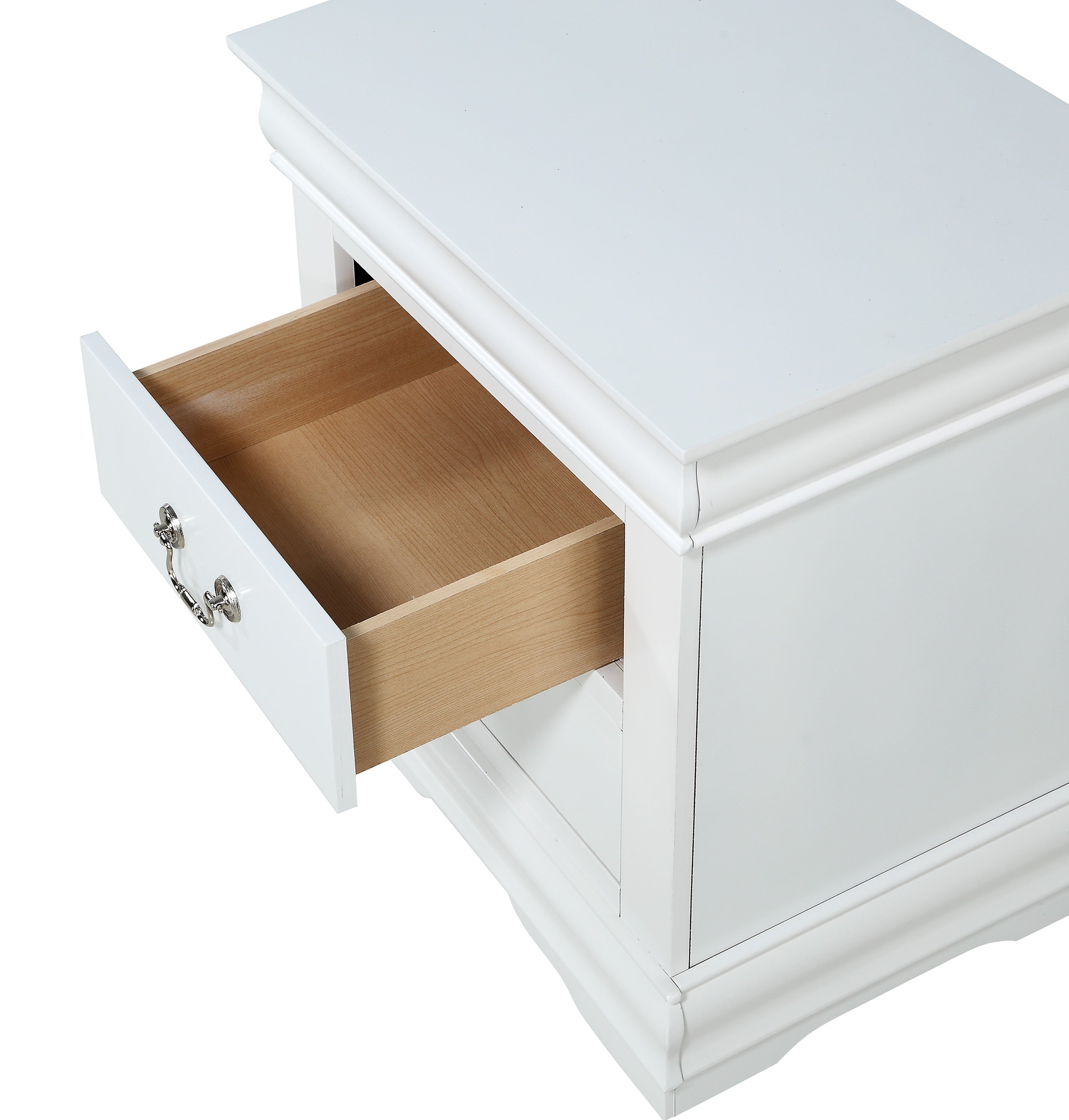 Louis Philip White Sleigh Bedroom Set - SET | B3650-Q-HBFB | B3650-Q-RAIL | B3650-1 | B3650-11 - Bien Home Furniture & Electronics