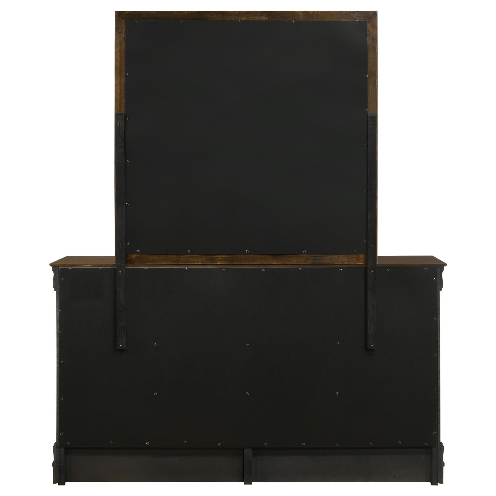 Louis Philippe 6-drawer Dresser with Mirror Cappuccino - 202413M - Bien Home Furniture & Electronics