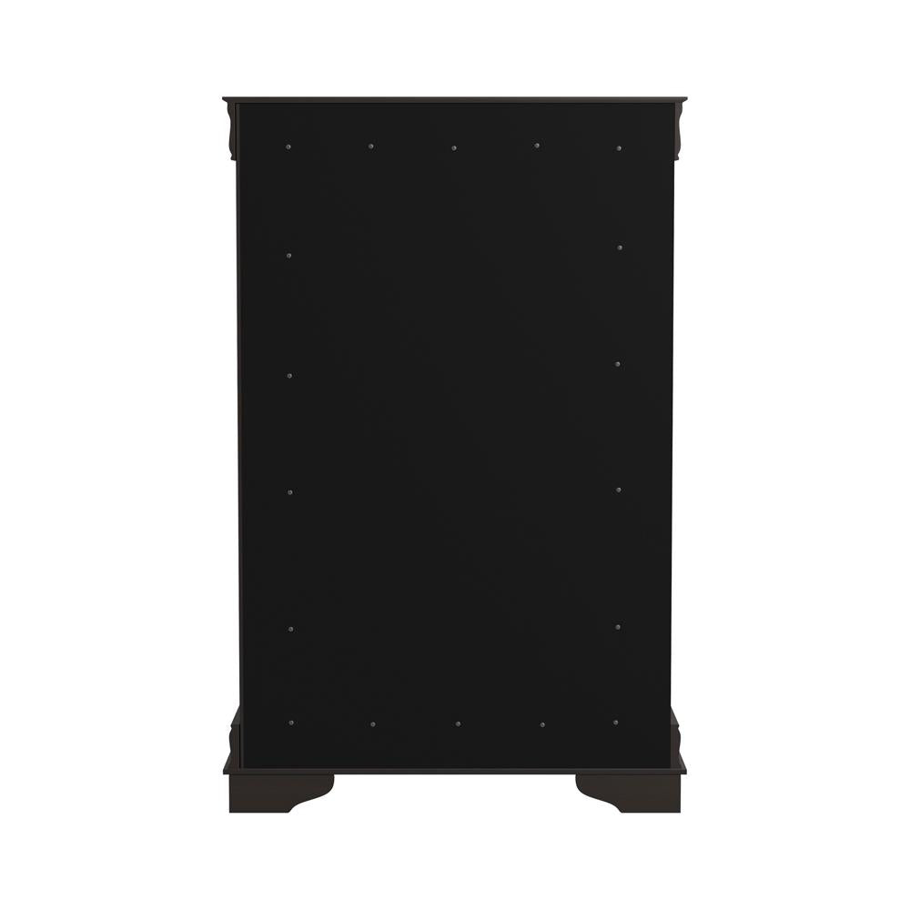 Louis Philippe Cappuccino 5-Drawer Chest with Silver Bails - 202415 - Bien Home Furniture & Electronics