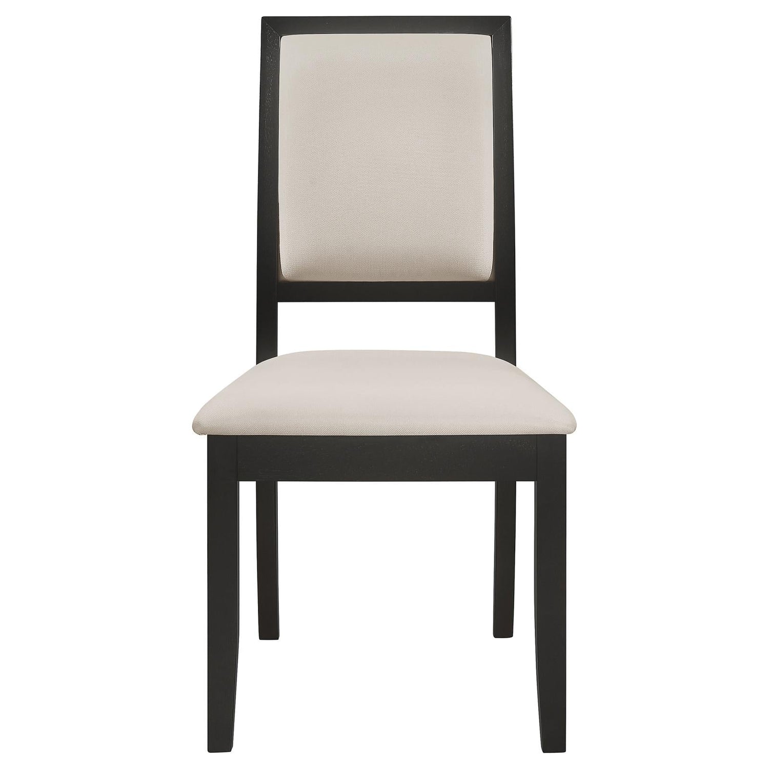 Louise Black/Cream Upholstered Dining Side Chairs, Set of 2 - 101562 - Bien Home Furniture & Electronics