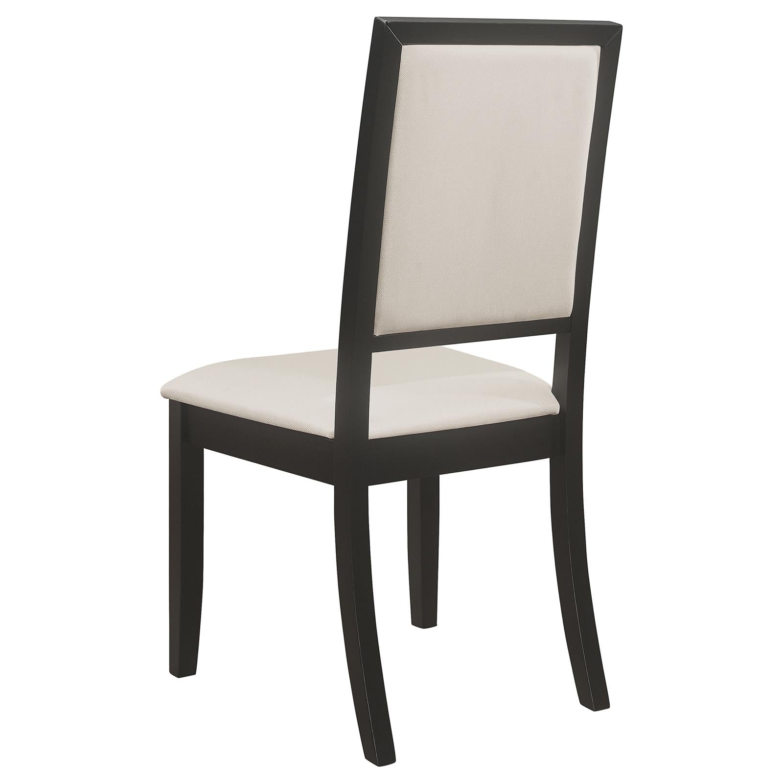 Louise Black/Cream Upholstered Dining Side Chairs, Set of 2 - 101562 - Bien Home Furniture & Electronics