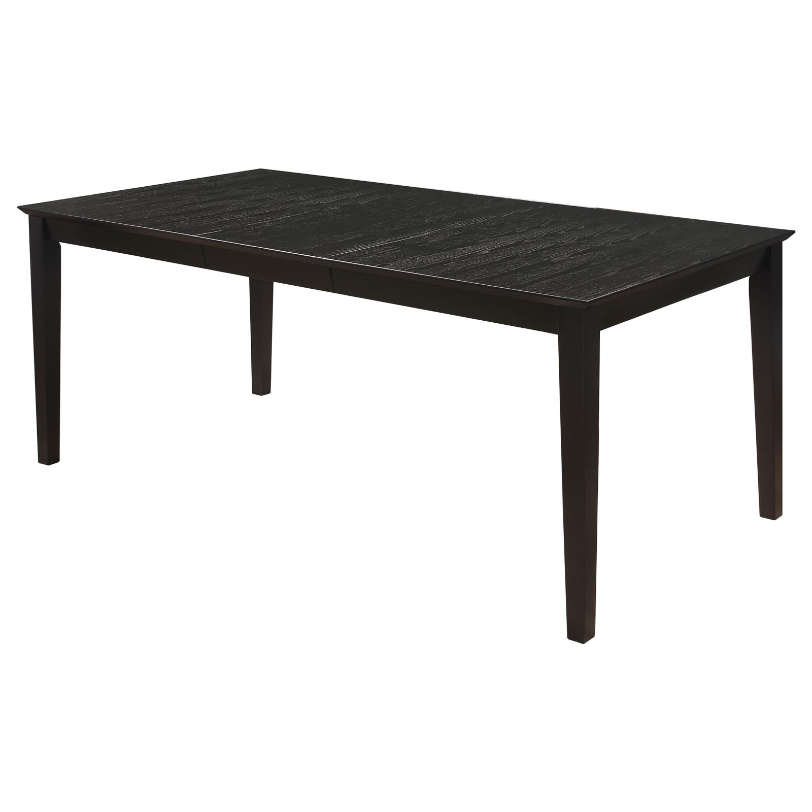 Louise Black Rectangular Dining Table with Extension Leaf - 101561 - Bien Home Furniture & Electronics