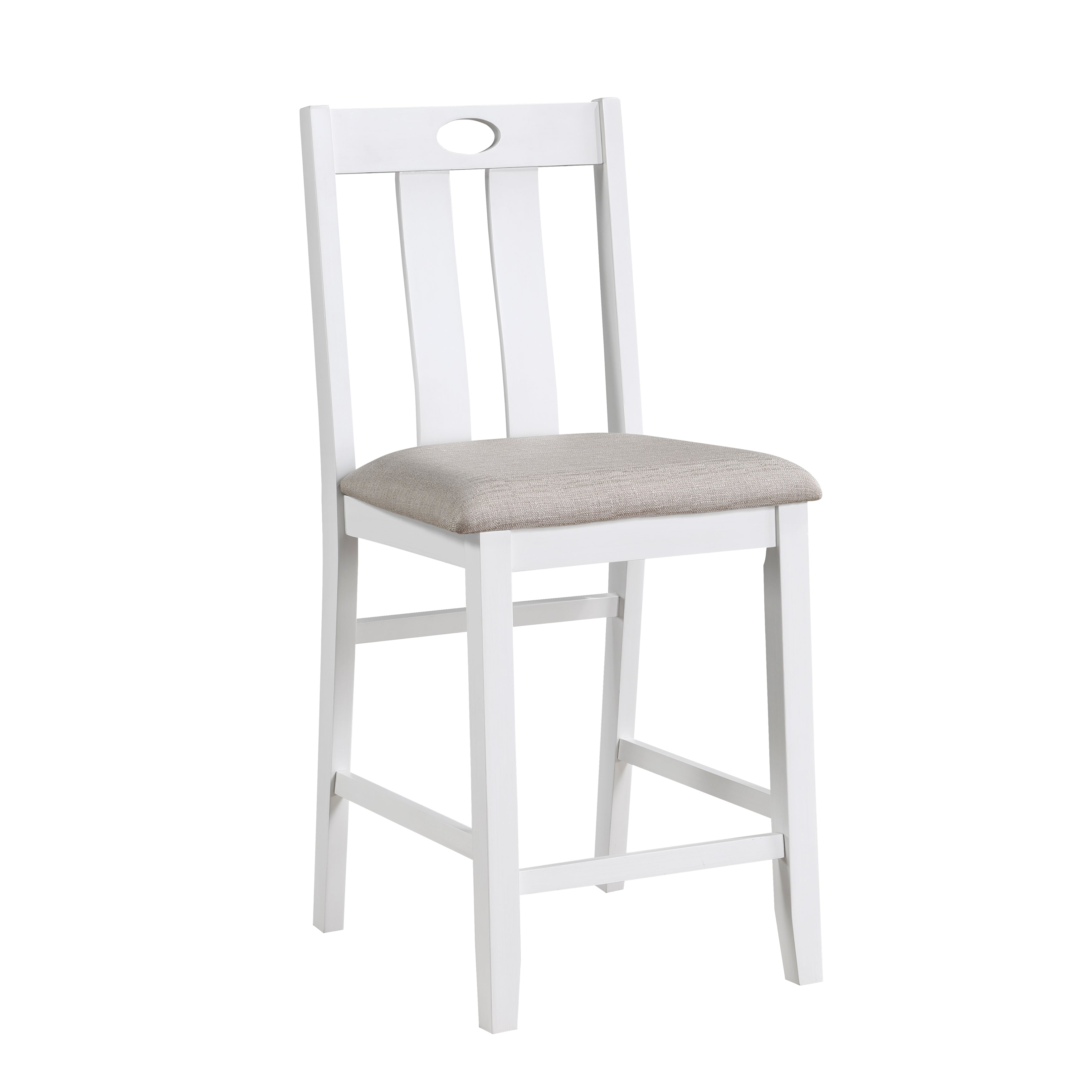 Lowell Bright White/Weathered Gray 5-Piece Counter Height Set - 5744WH-36 - Bien Home Furniture & Electronics