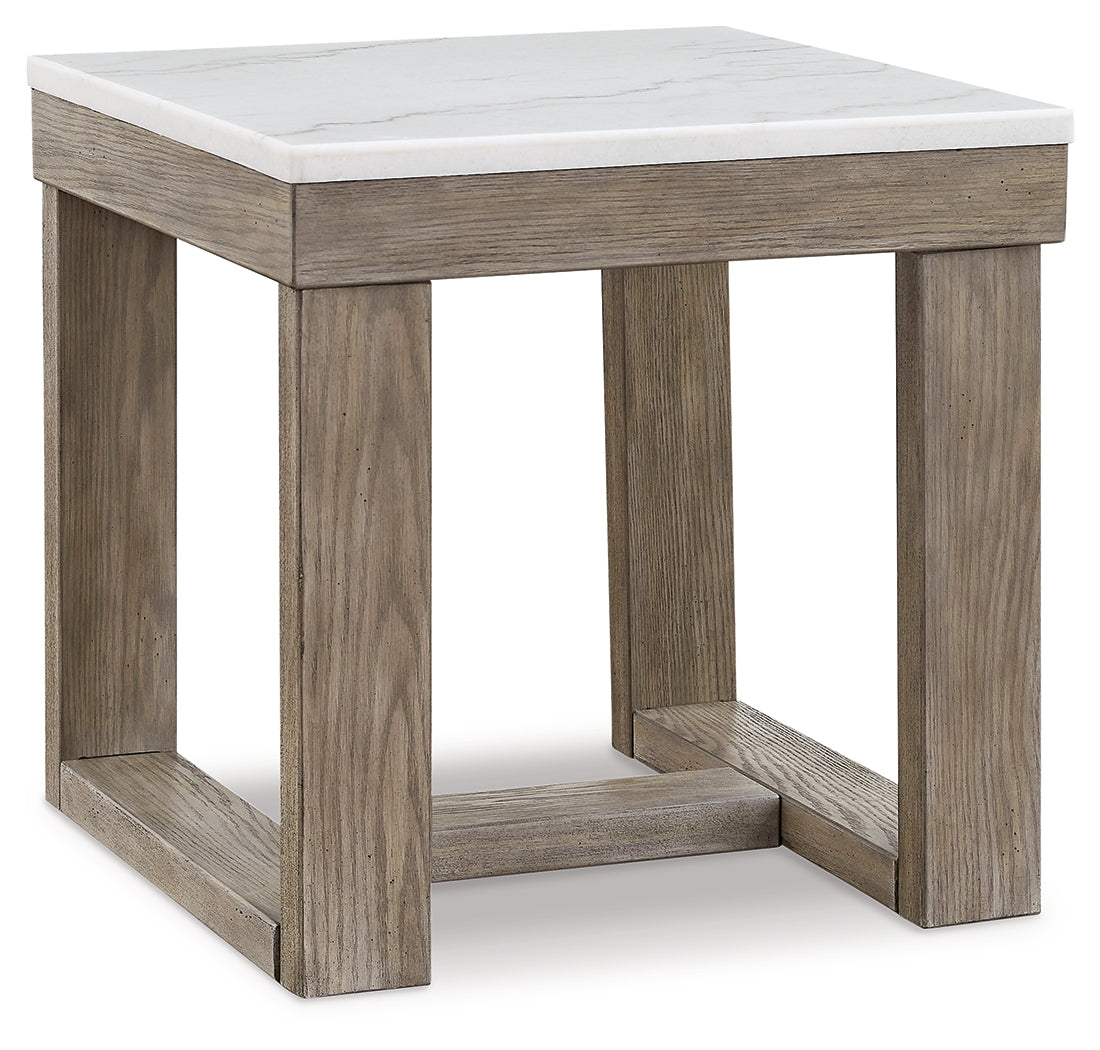 Loyaska Brown/Ivory End Table - T789-2 - Bien Home Furniture & Electronics