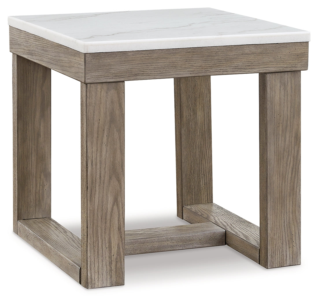 Loyaska Brown/Ivory End Table - T789-2 - Bien Home Furniture &amp; Electronics