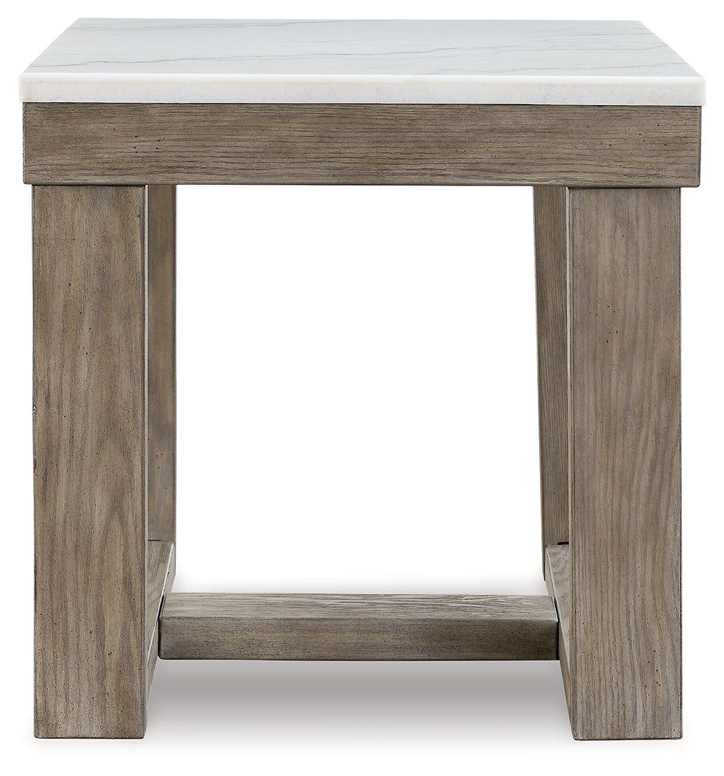 Loyaska Brown/Ivory End Table - T789-2 - Bien Home Furniture & Electronics