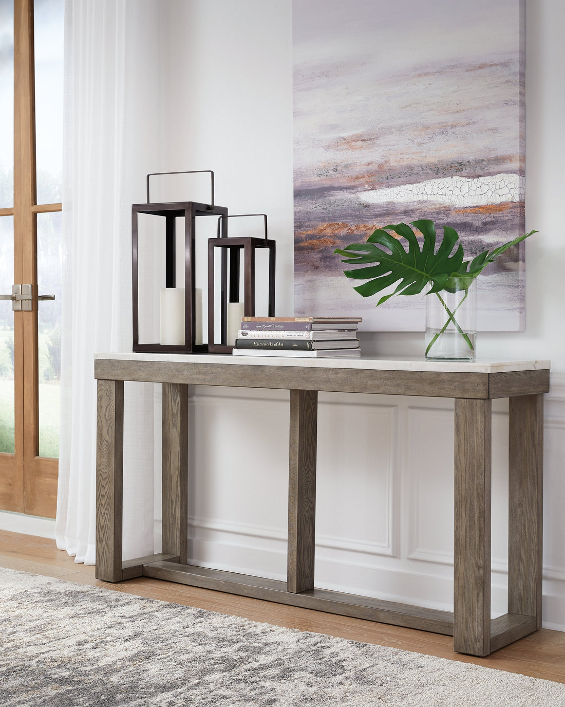 Loyaska Brown/Ivory Sofa Table - T789-4 - Bien Home Furniture &amp; Electronics