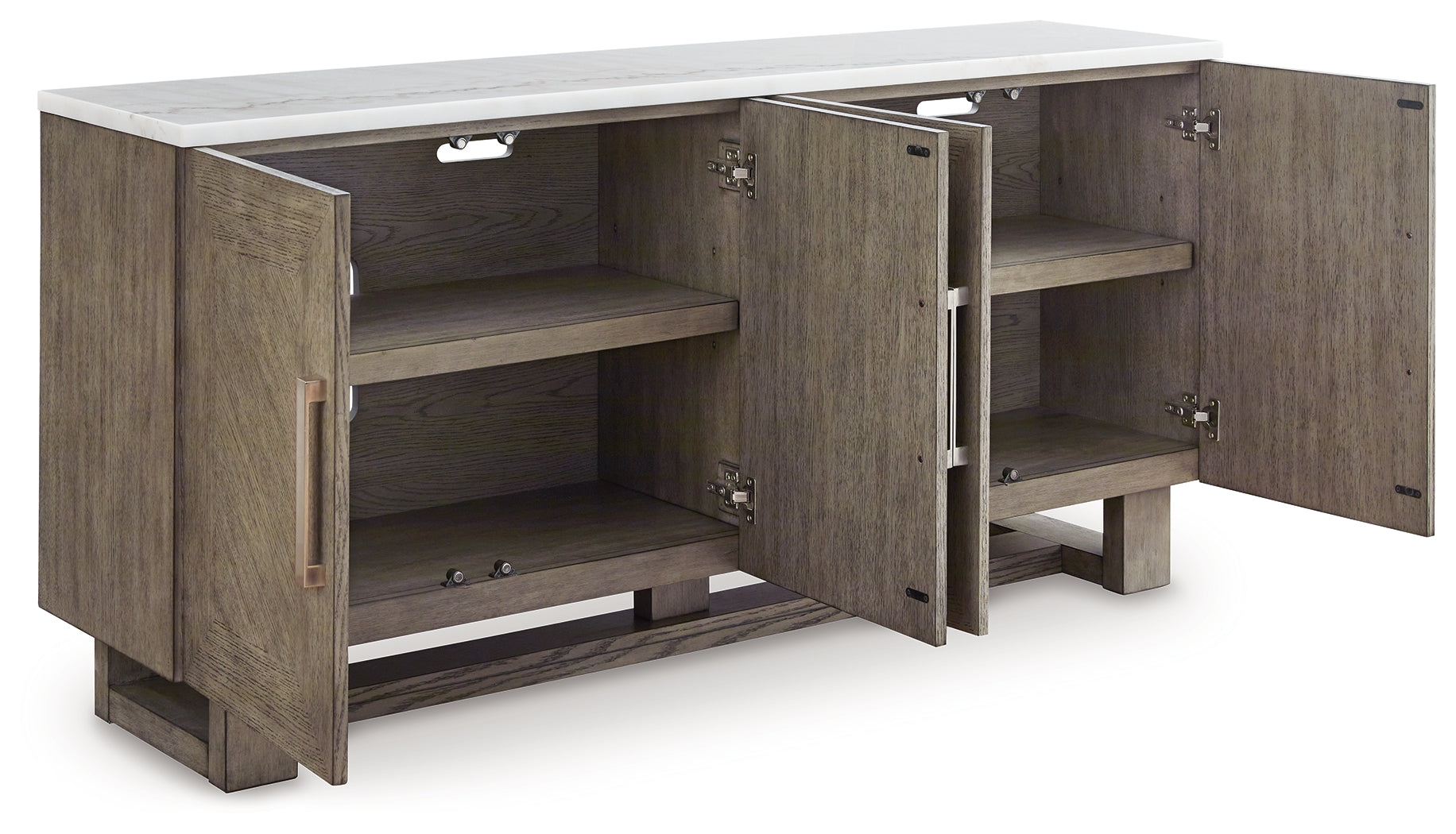 Loyaska Grayish Brown/White 68" TV Stand - W854-68 - Bien Home Furniture & Electronics