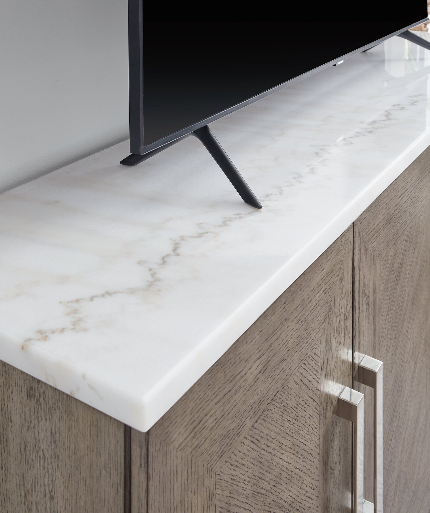 Loyaska Grayish Brown/White 68" TV Stand - W854-68 - Bien Home Furniture & Electronics