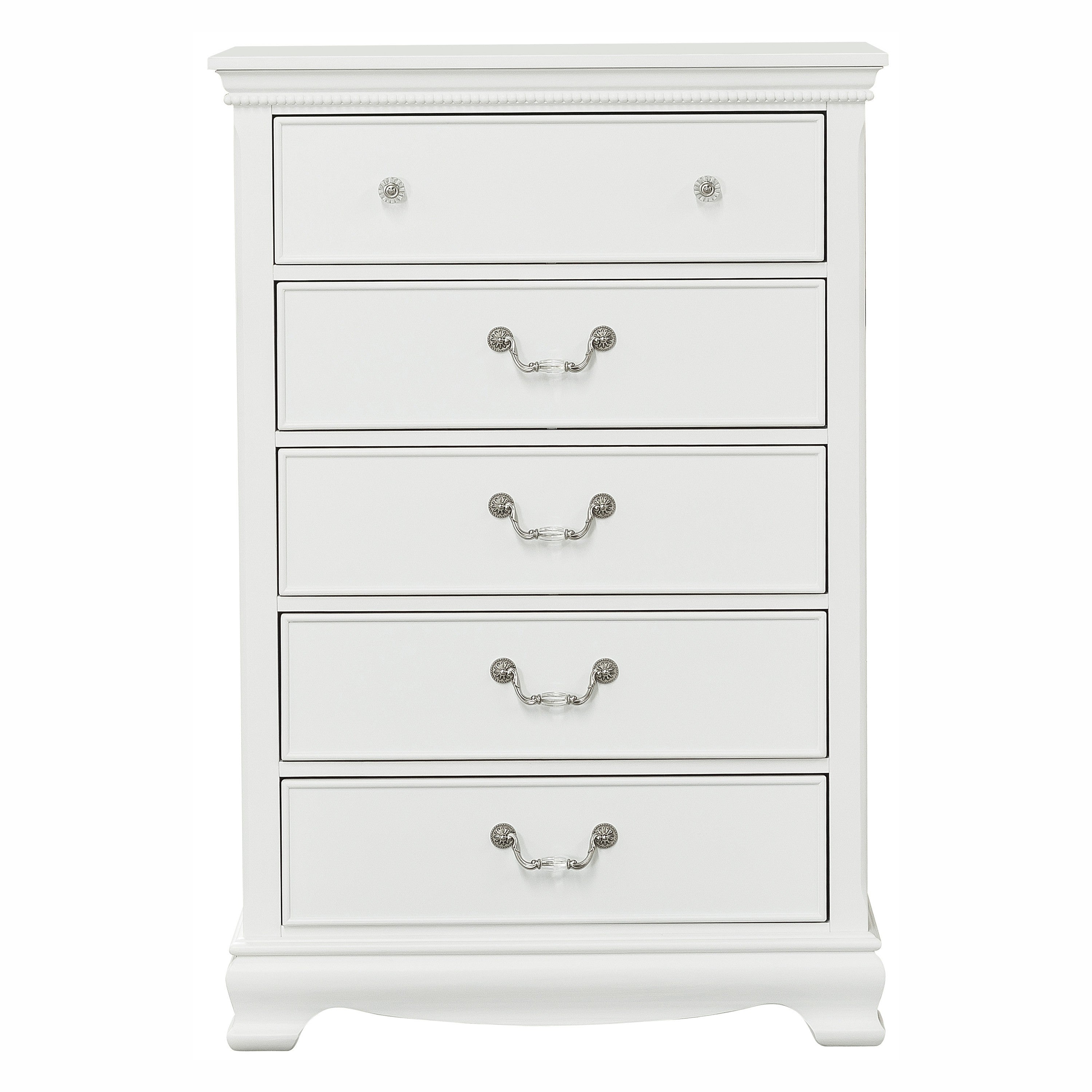 Lucida White Chest - 2039W-9 - Bien Home Furniture &amp; Electronics