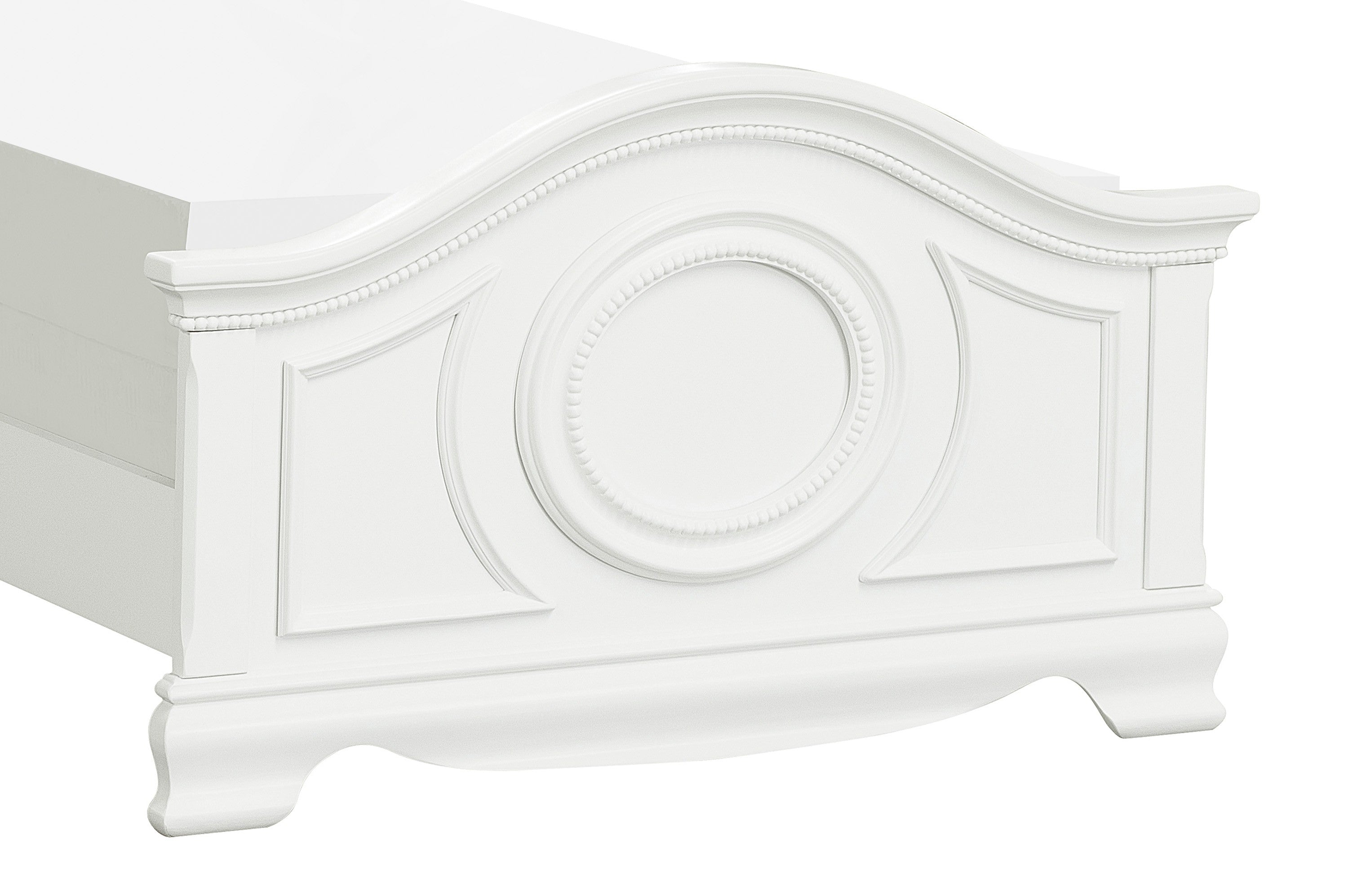 Lucida White Twin Panel Bed - SET | 2039TW-1 | 2039TW-2 | 2039TW-3 - Bien Home Furniture & Electronics