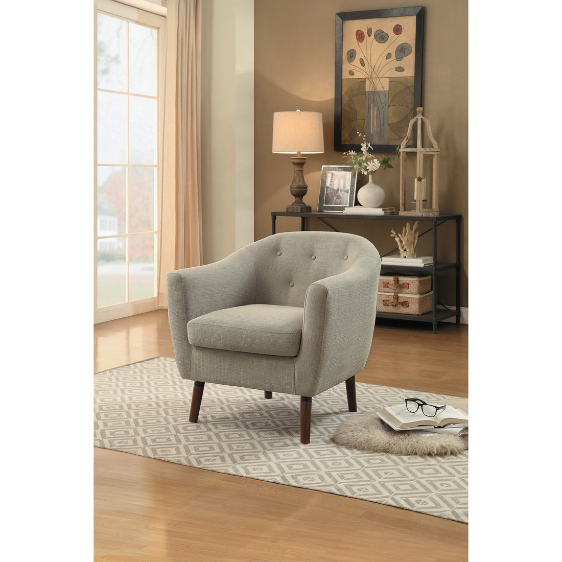 Lucille Beige Accent Chair - 1192BE - Bien Home Furniture &amp; Electronics
