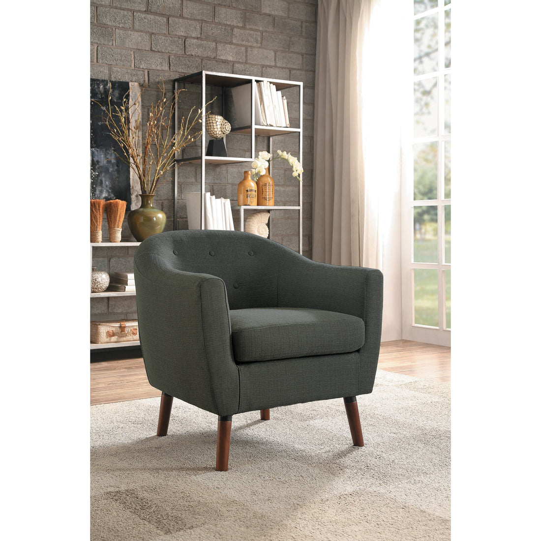 Lucille Gray Accent Chair - 1192GY - Bien Home Furniture &amp; Electronics
