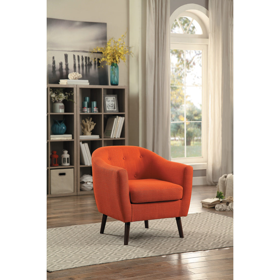Lucille Orange Accent Chair - 1192RN - Bien Home Furniture &amp; Electronics