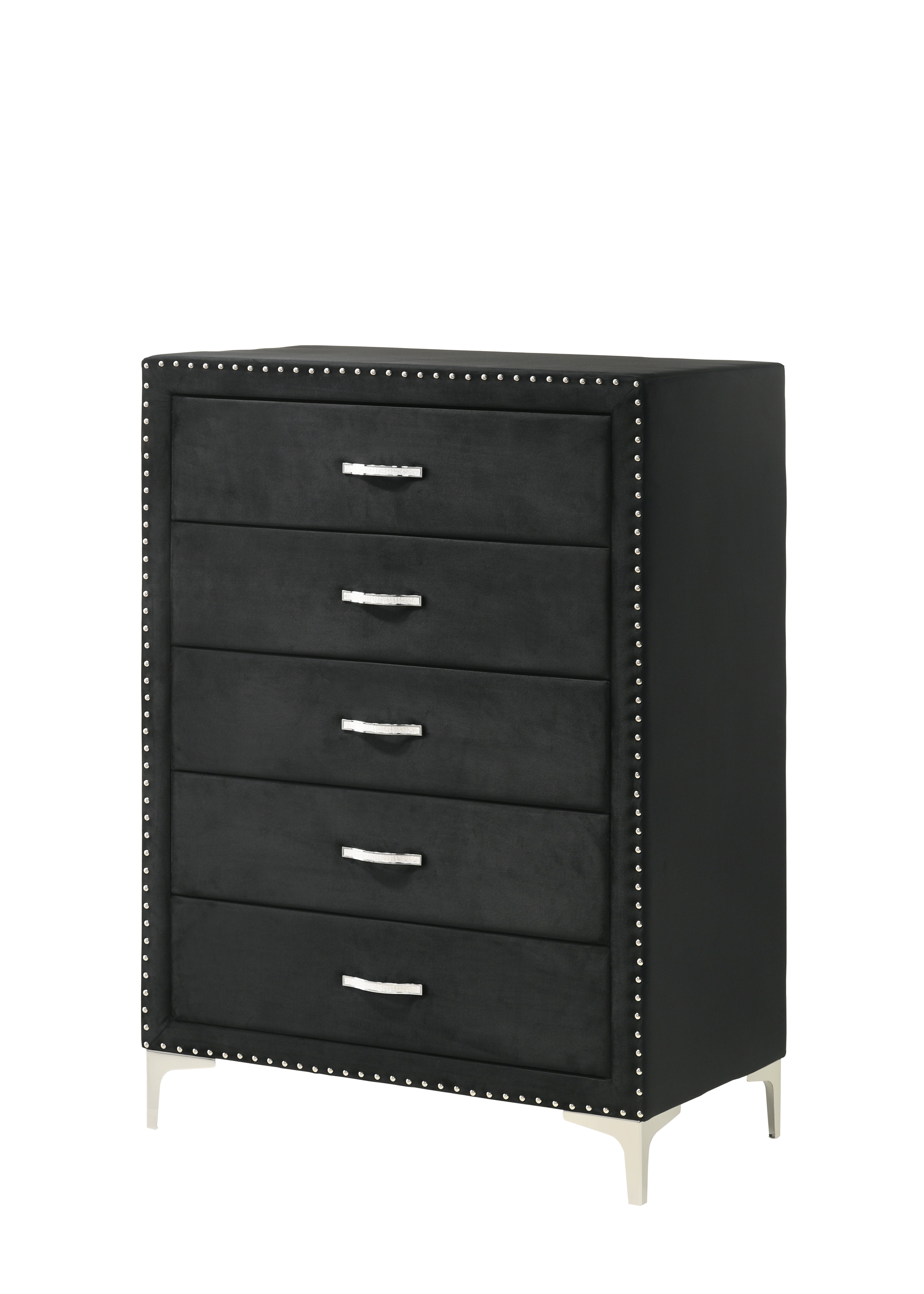 Lucinda Black Upholstered Wingback Panel Bedroom Set - SET | B9265-Q-HB | B9265-Q-FBRL | B9265-KQ-WG | B9265-2N | B9265-4 - Bien Home Furniture & Electronics