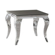 Luna Square End Table Chrome/Black - 705017 - Bien Home Furniture & Electronics