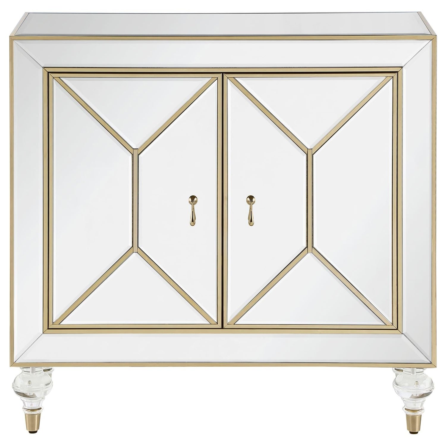 Lupin Mirror/Champagne 2-Door Accent Cabinet - 951854 - Bien Home Furniture & Electronics