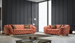 Lupino Orange Velvet Living Room Set - LUPINOORANGE-SL - Bien Home Furniture & Electronics