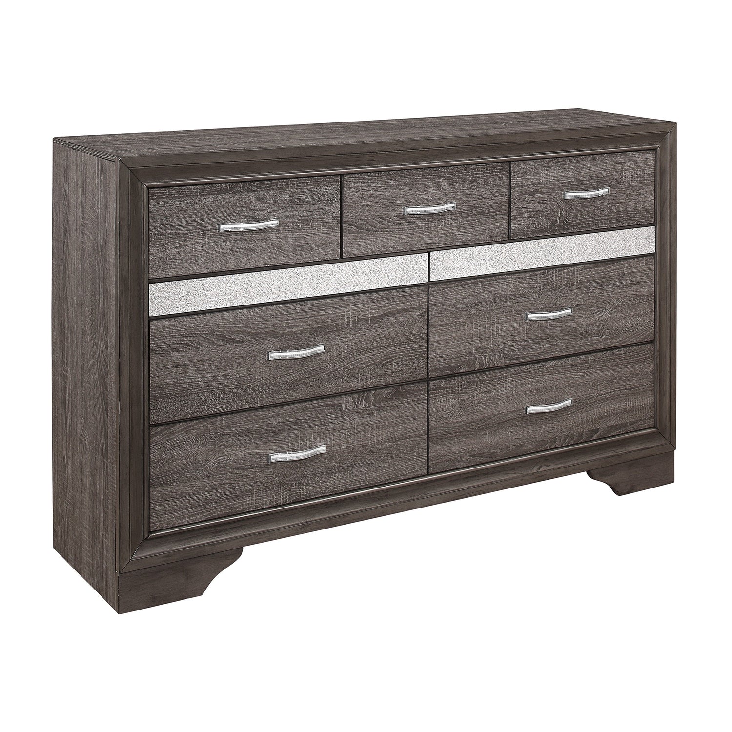 Luster Gray Upholstered Storage Platform Bedroom Set - SET | 1505K-1 | 1505K-3EK | 1505-DW | 1505-5 | 1505-6 | 1505-4 | 1505-9 - Bien Home Furniture & Electronics