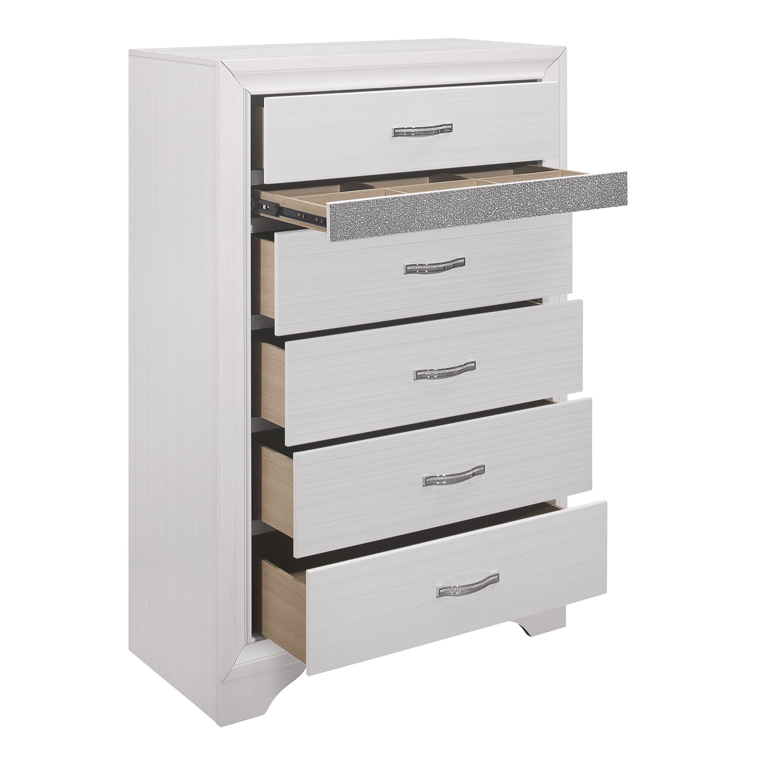 Luster White Chest - 1505W-9 - Bien Home Furniture & Electronics