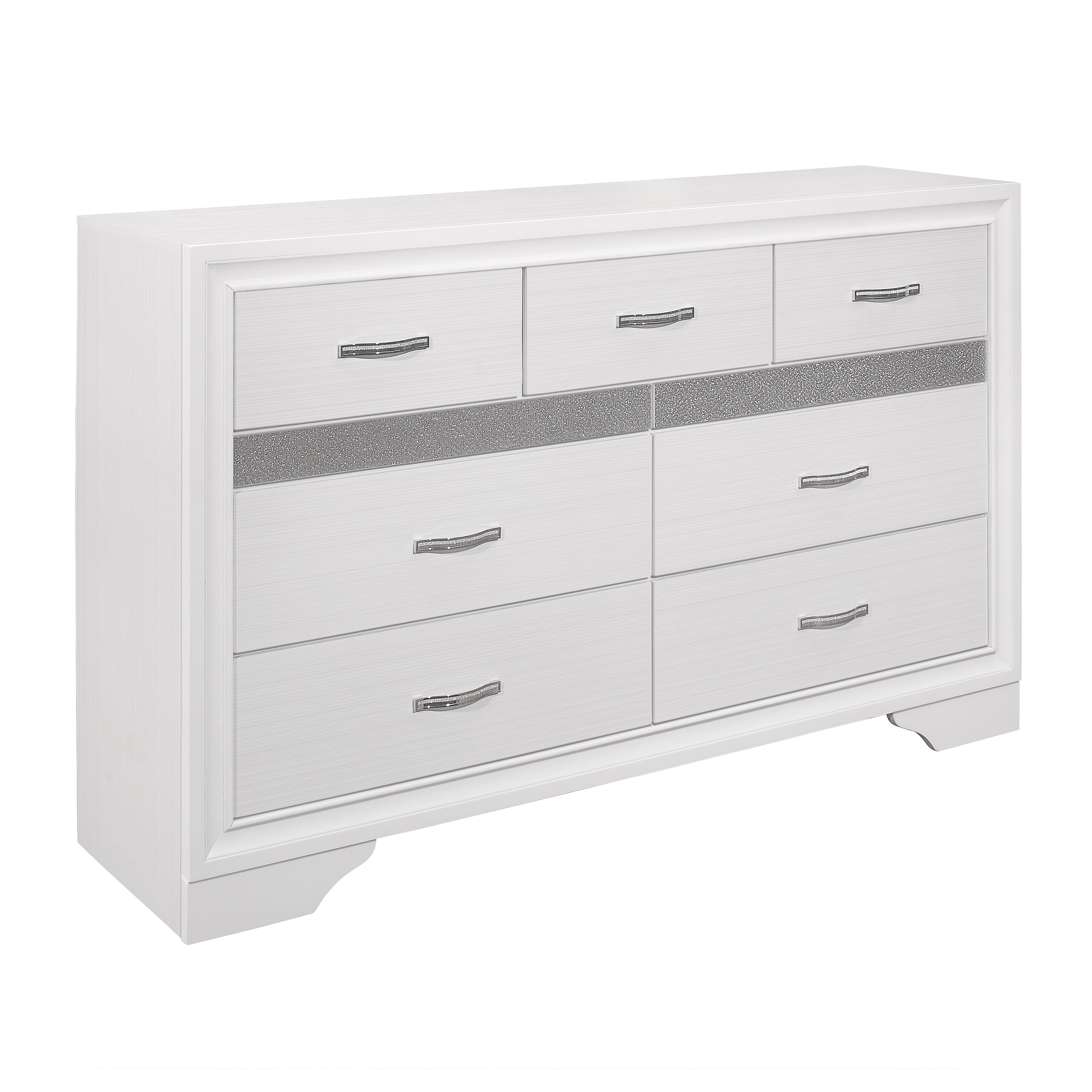 Luster White Dresser - 1505W-5 - Bien Home Furniture & Electronics