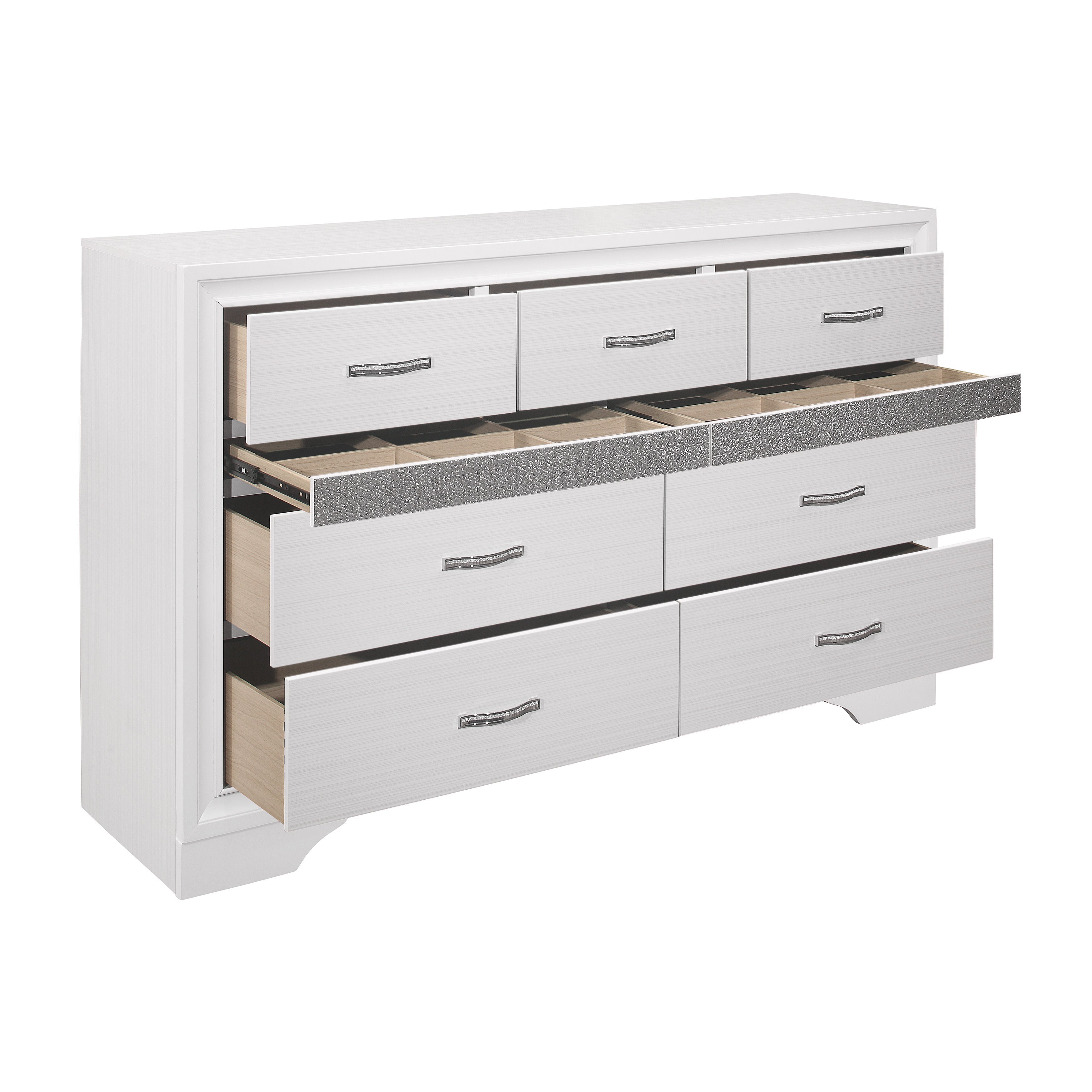 Luster White Dresser - 1505W-5 - Bien Home Furniture & Electronics