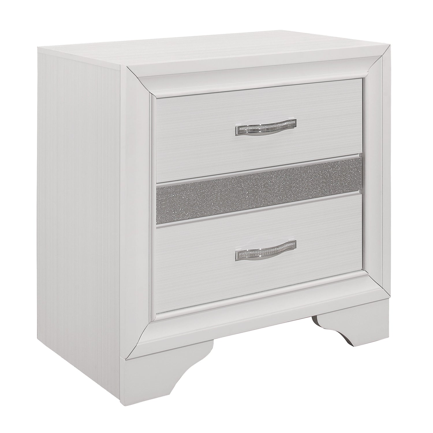 Luster White Night Stand - 1505W-4 - Bien Home Furniture & Electronics