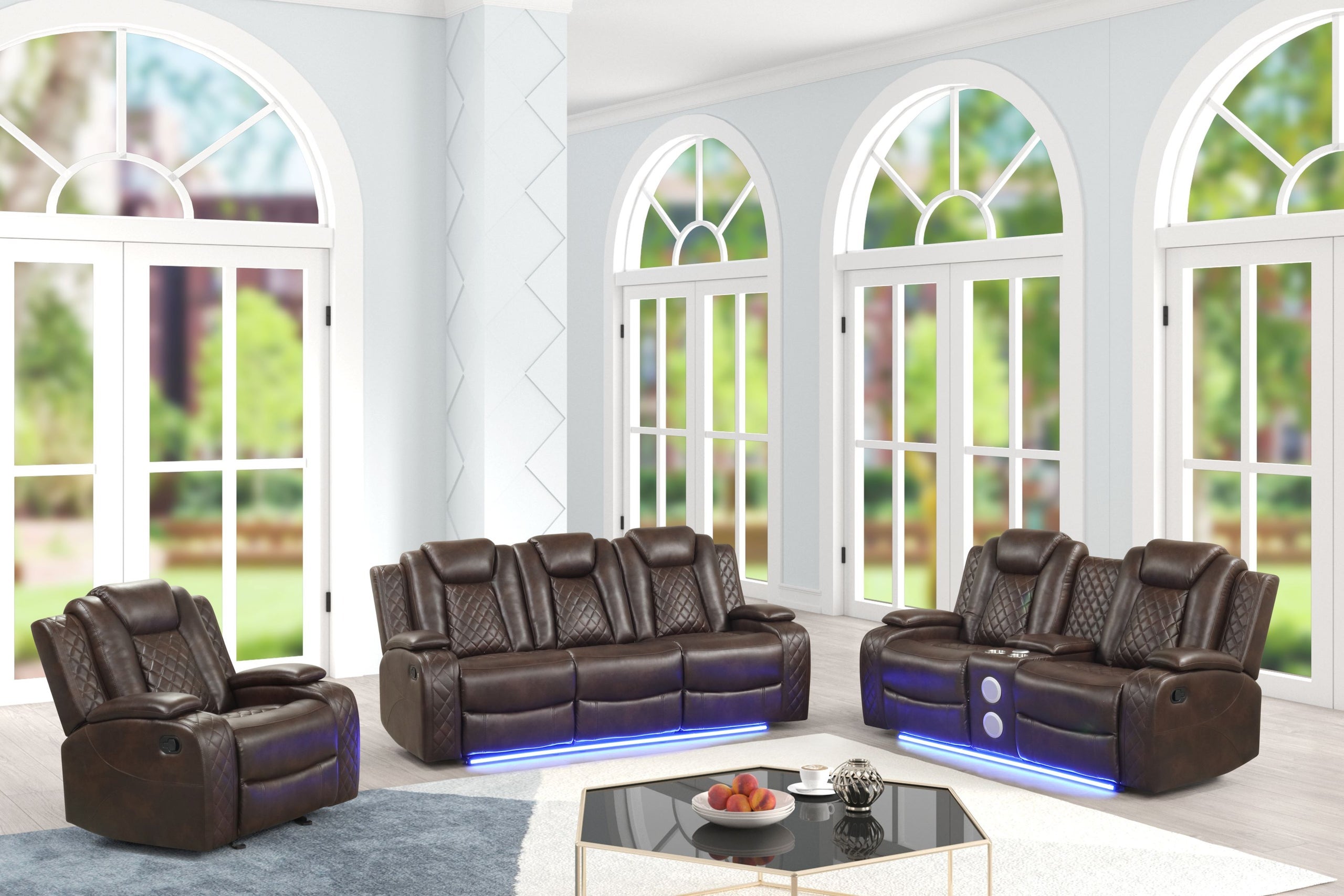 Luz Brown - 3PC Reclining Set - Luz Brown - Bien Home Furniture & Electronics