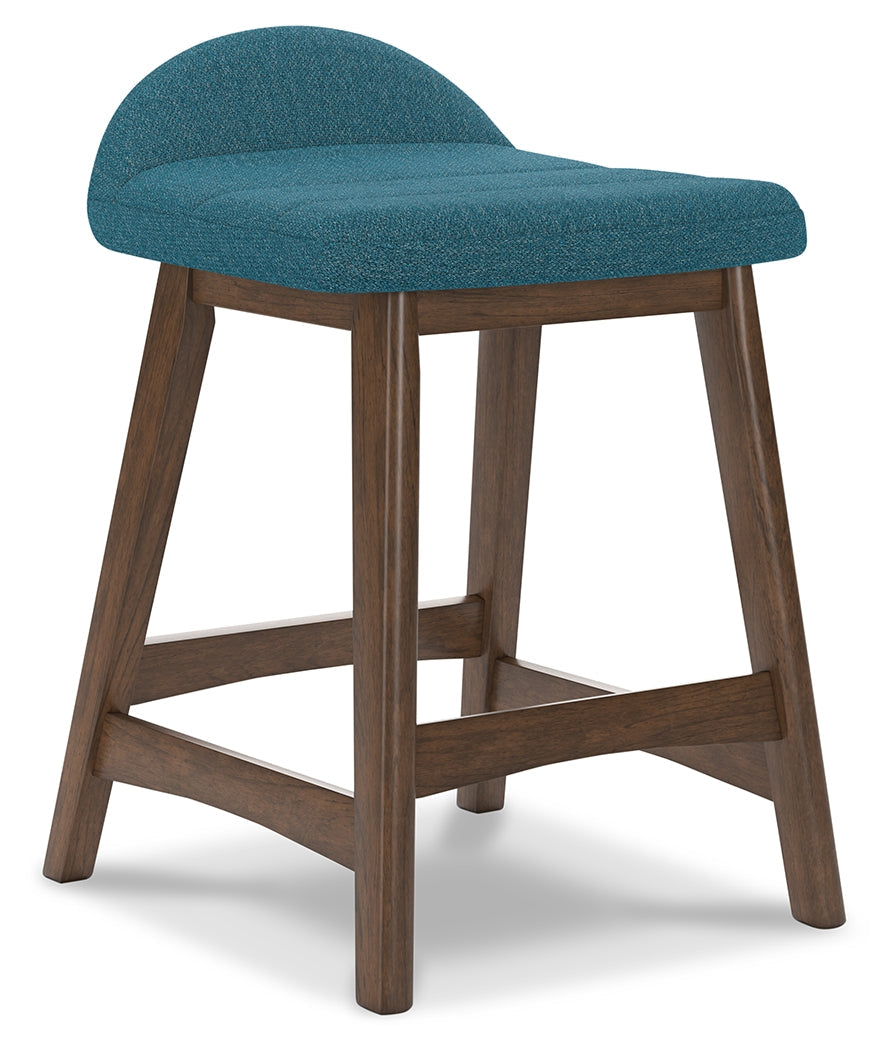 Lyncott Blue/Brown Counter Height Barstool, Set of 2 - D615-324 - Bien Home Furniture & Electronics