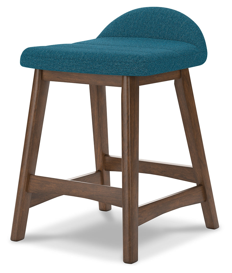 Lyncott Blue/Brown Counter Height Barstool, Set of 2 - D615-324 - Bien Home Furniture & Electronics