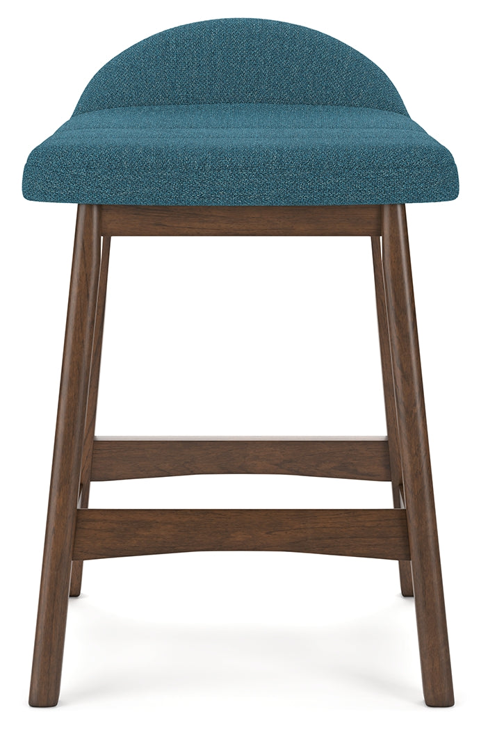 Lyncott Blue/Brown Counter Height Barstool, Set of 2 - D615-324 - Bien Home Furniture & Electronics