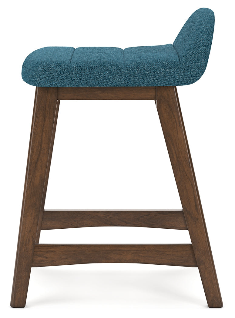 Lyncott Blue/Brown Counter Height Barstool, Set of 2 - D615-324 - Bien Home Furniture & Electronics
