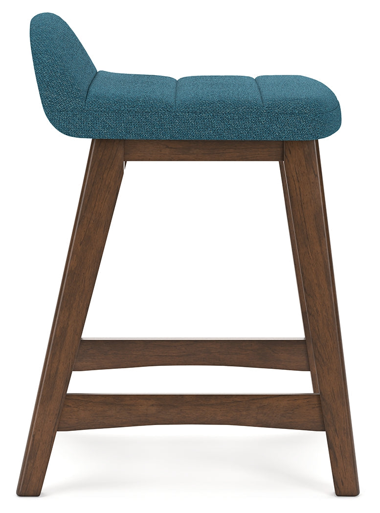 Lyncott Blue/Brown Counter Height Barstool, Set of 2 - D615-324 - Bien Home Furniture & Electronics