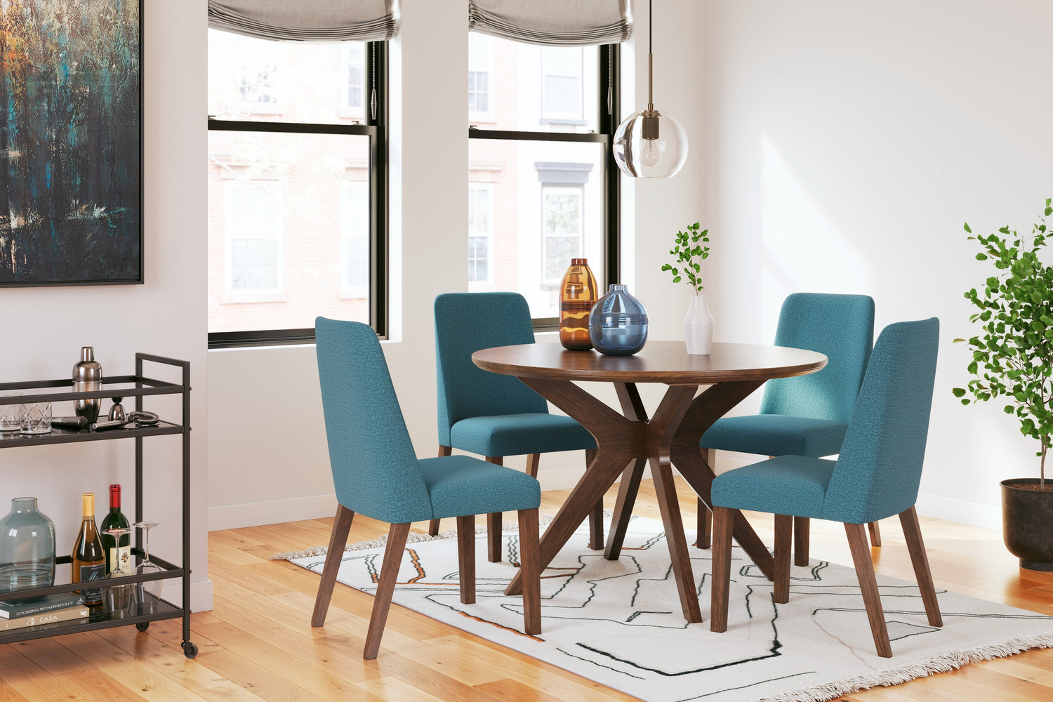 Lyncott Blue/Brown Dining Chair, Set of 2 - D615-03 - Bien Home Furniture &amp; Electronics