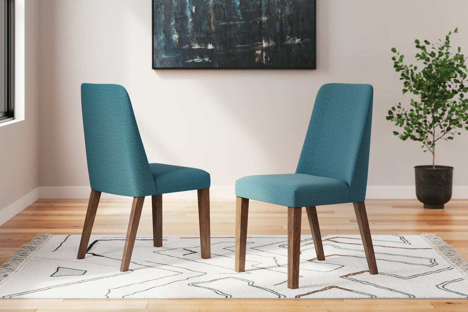 Lyncott Blue/Brown Dining Chair, Set of 2 - D615-03 - Bien Home Furniture & Electronics