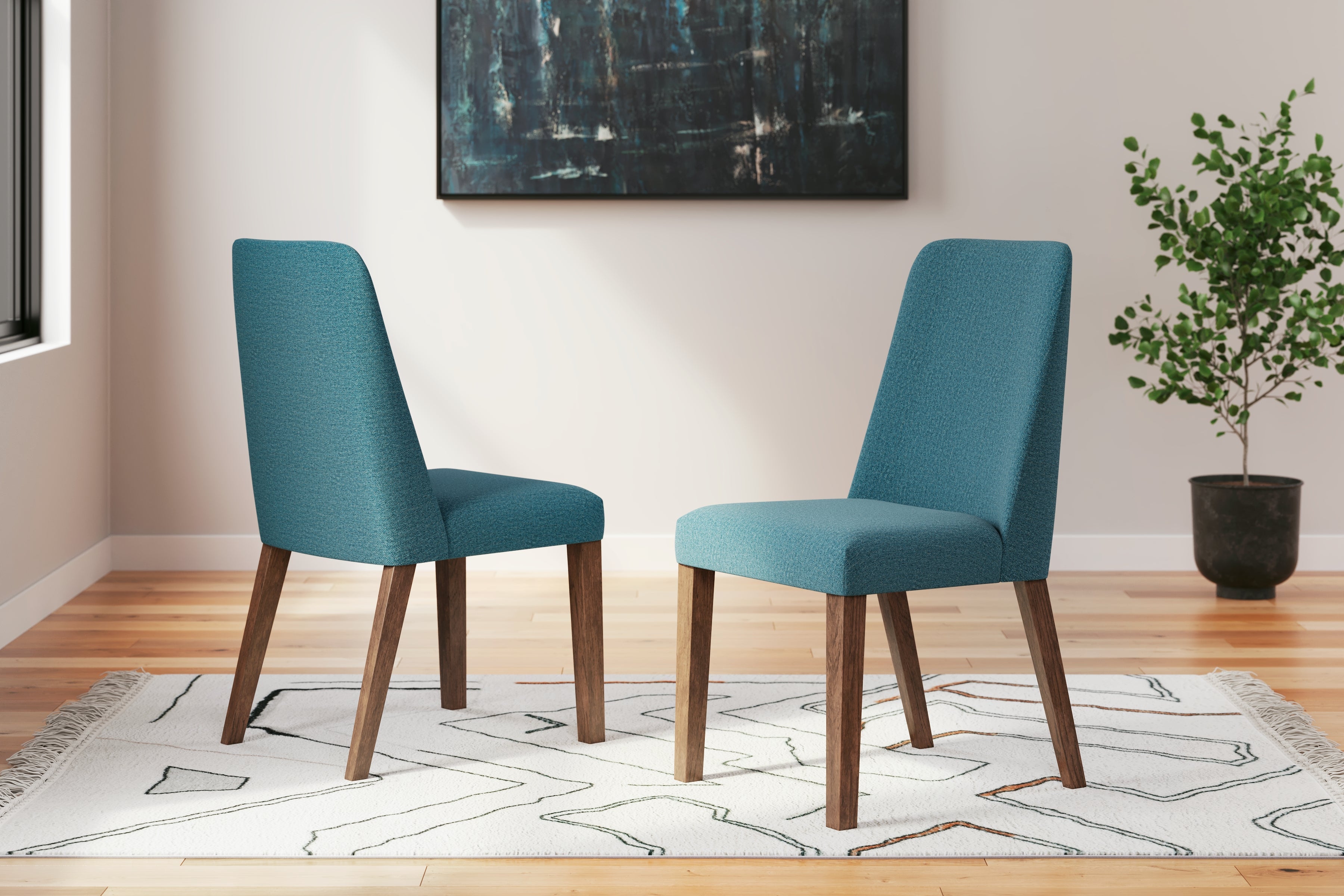Lyncott Blue/Brown Dining Chair, Set of 2 - D615-03 - Bien Home Furniture & Electronics