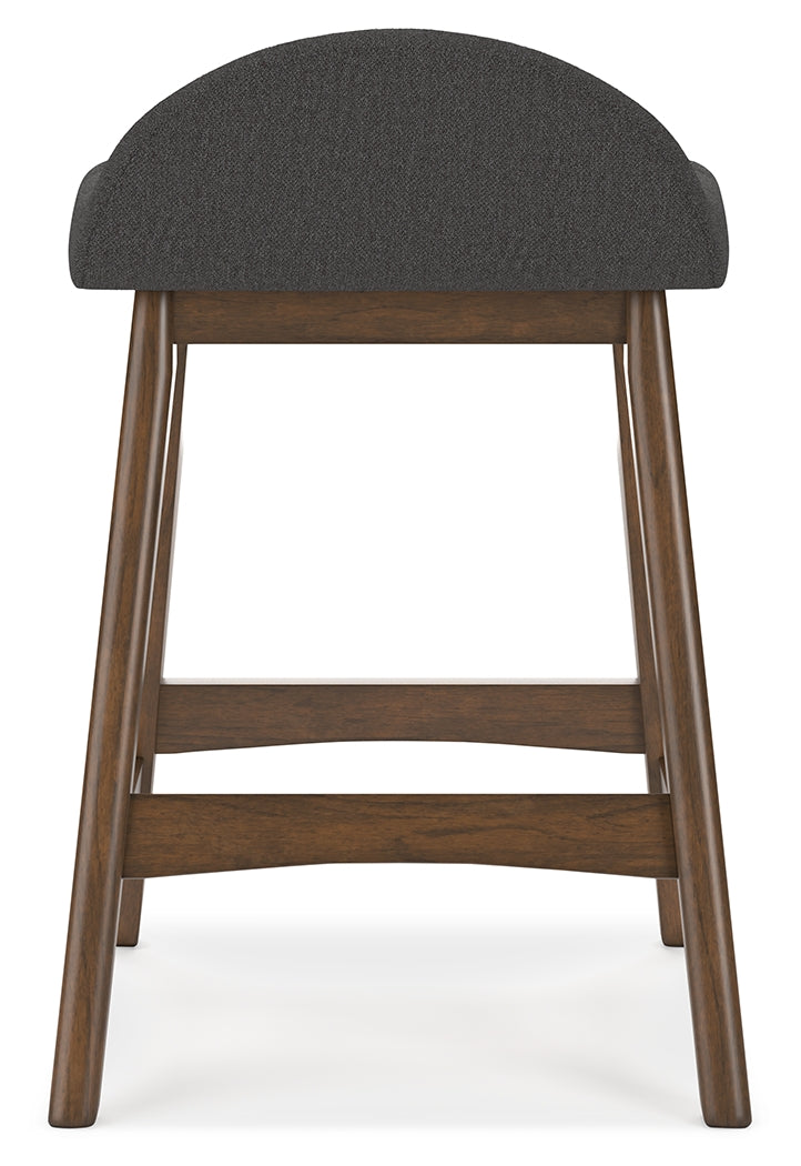 Lyncott Charcoal/Brown Counter Height Barstool, Set of 2 - D615-224 - Bien Home Furniture & Electronics