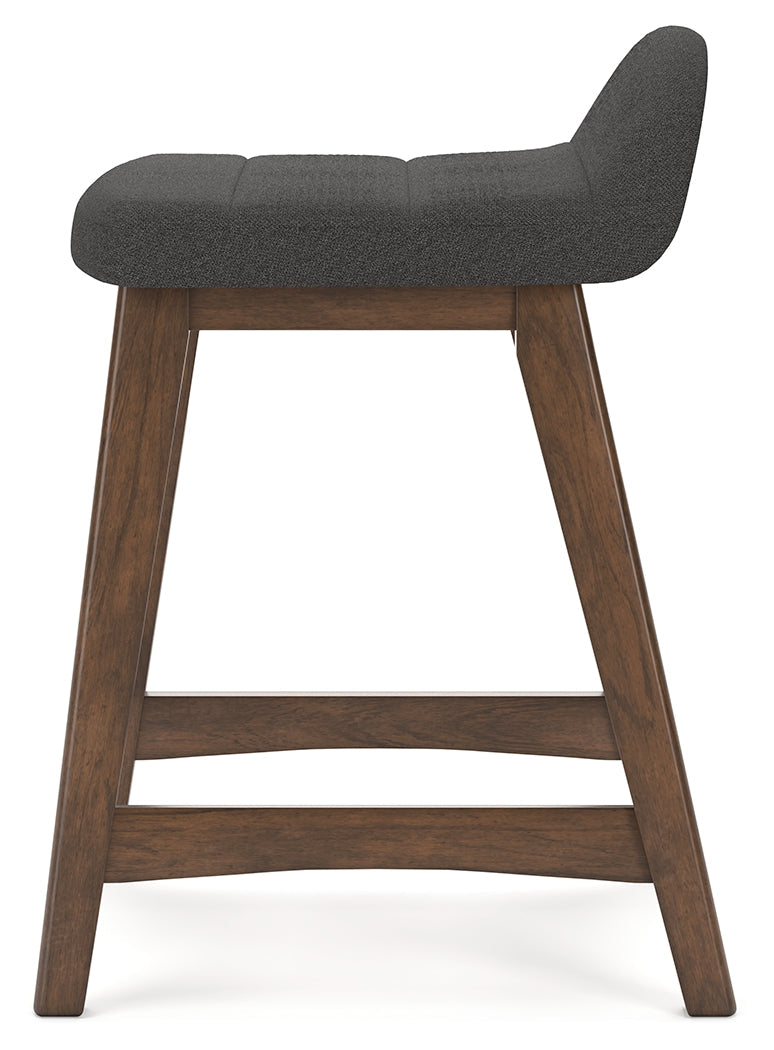Lyncott Charcoal/Brown Counter Height Barstool, Set of 2 - D615-224 - Bien Home Furniture & Electronics