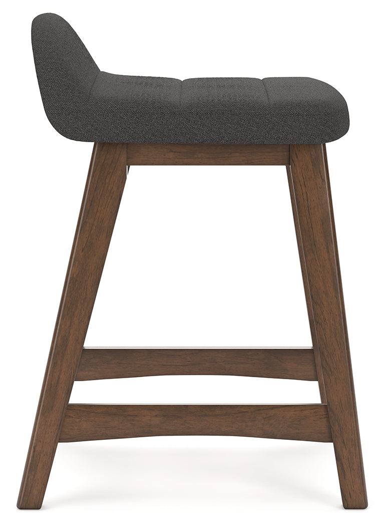 Lyncott Charcoal/Brown Counter Height Barstool, Set of 2 - D615-224 - Bien Home Furniture & Electronics